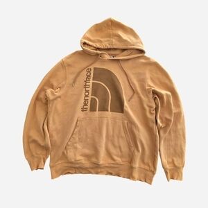The North Face Jumbo Half Dome Logo Hoodie In Almond Butter